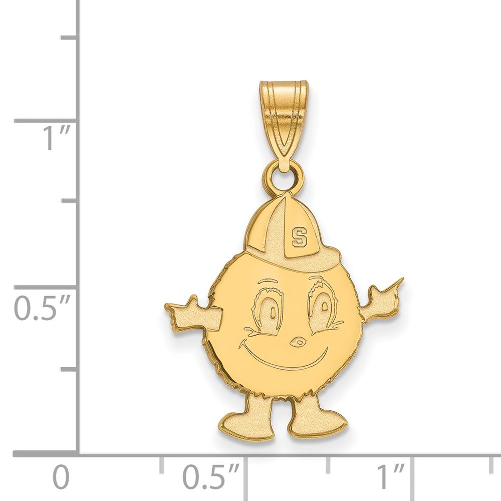 14K Yellow Gold Logoart Syracuse University Mascot Large Pendant