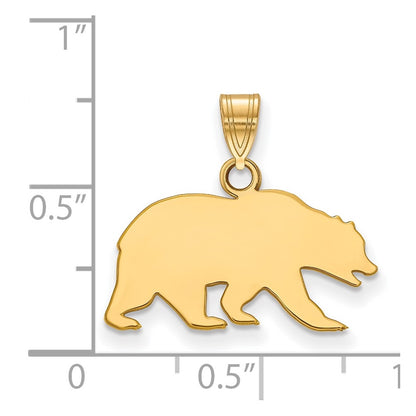 10K Yellow Gold Logoart University Of California Berkeley Bear Small Pendant