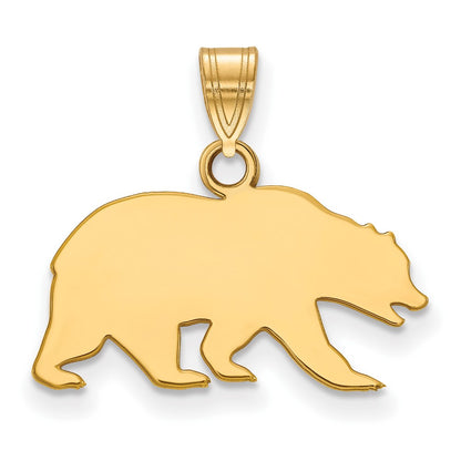 10K Yellow Gold Logoart University Of California Berkeley Bear Small Pendant