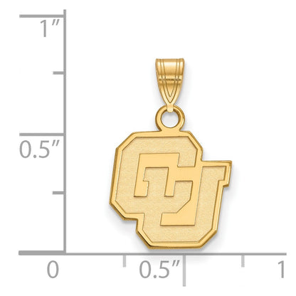 10K Yellow Gold Logoart University Of Colorado C U Small Pendant
