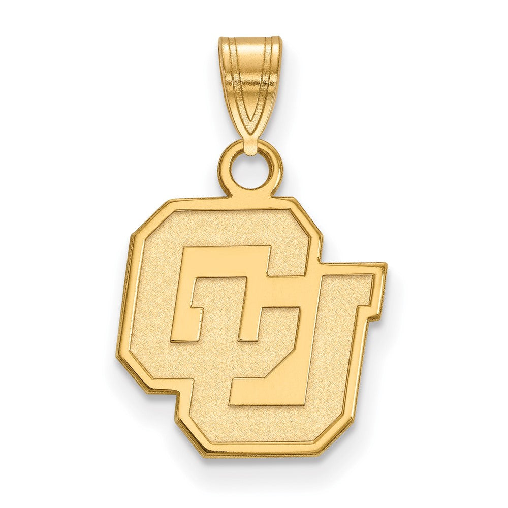 14K Yellow Gold Logoart University Of Colorado C U Small Pendant