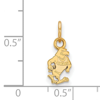 Gold Plated Sterling Silver Logoart Georgia Southern University Eagle Extra Small Pendant