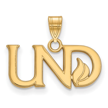 10K Yellow Gold Logoart University Of North Dakota U N D Small Pendant