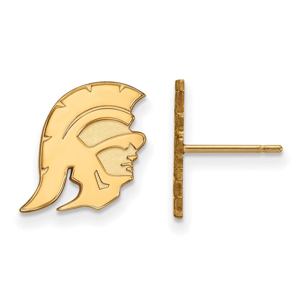 10K Yellow Gold University Of Southern California Trojan Small Post Earrings