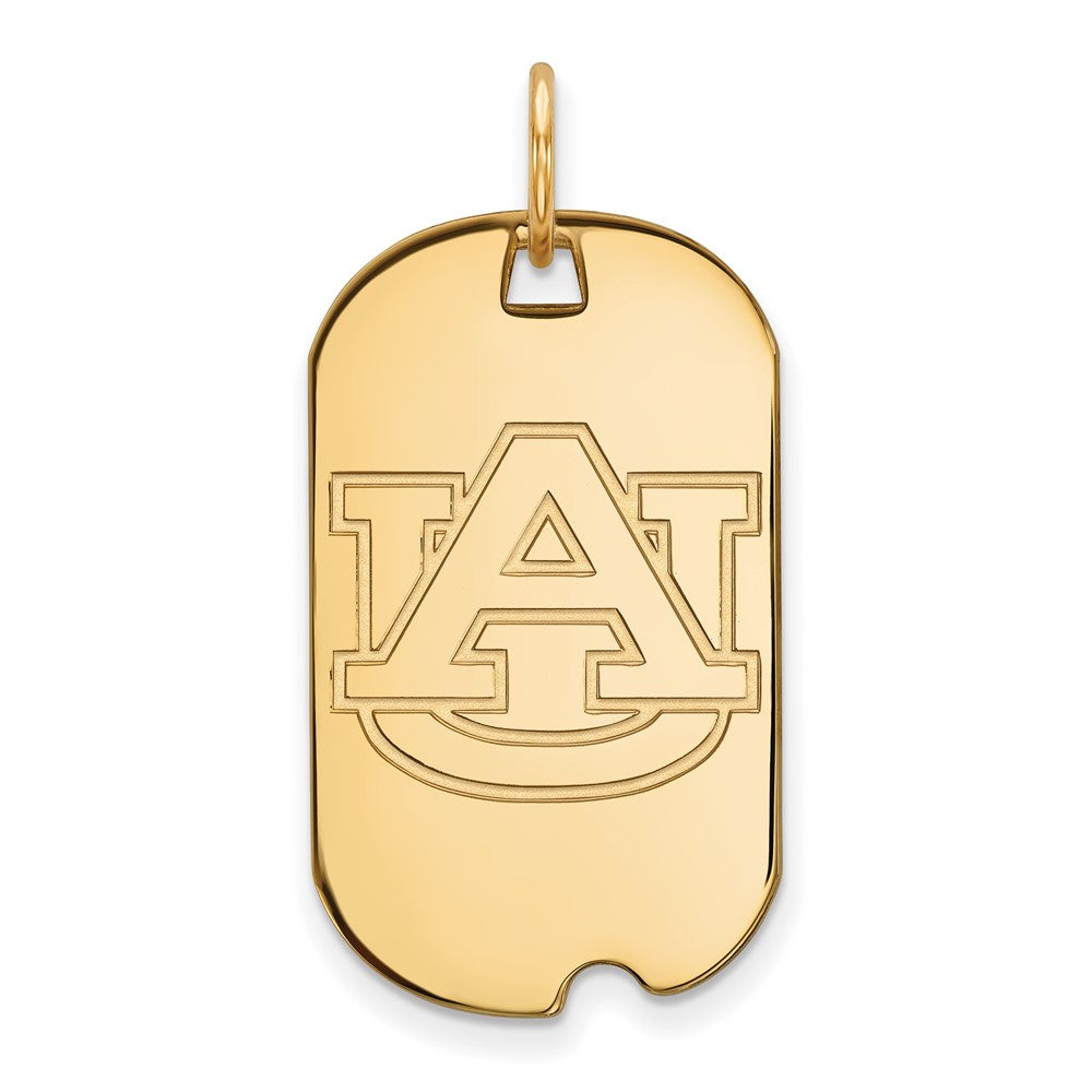 Gold Plated Sterling Silver Logoart Auburn University Small Dog Tag Pendant