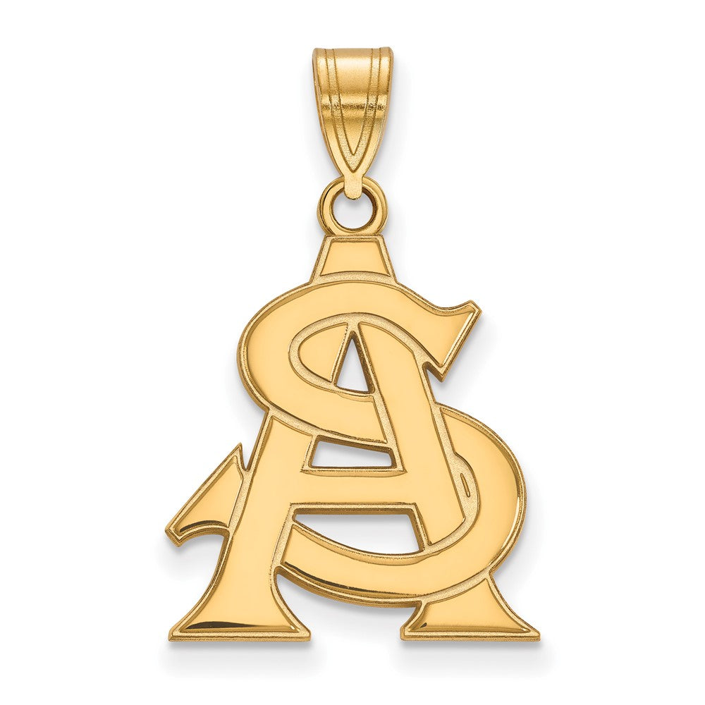 10K Yellow Gold Logoart Arizona State University A S Large Pendant