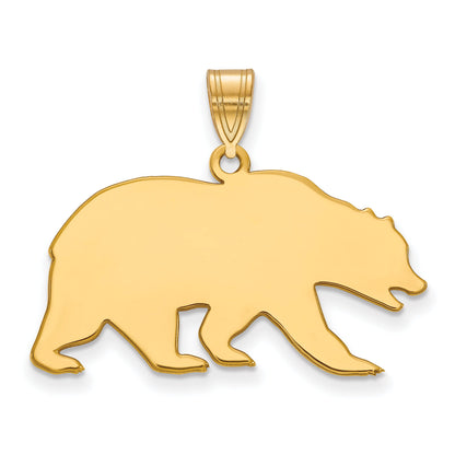14K Yellow Gold Logoart University Of California Berkeley Bear Large Pendant