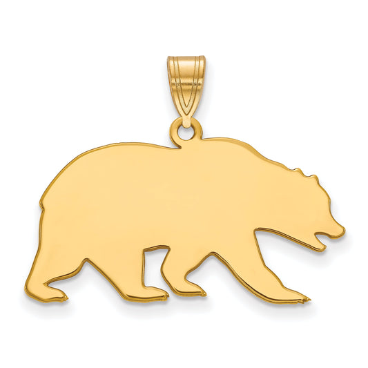 Gold Plated Sterling Silver Logoart University Of California Berkeley Bear Large Pendant