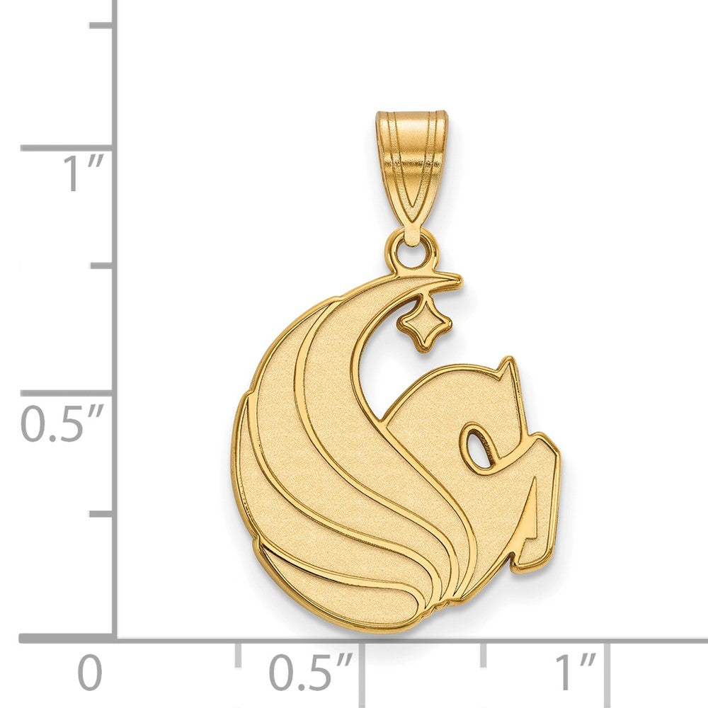 10K Yellow Gold Logoart University Of Central Florida Pegasus Large Pendant