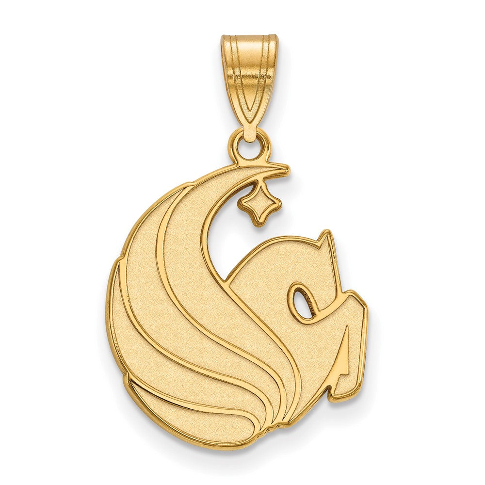 14K Yellow Gold Logoart University Of Central Florida Pegasus Large Pendant