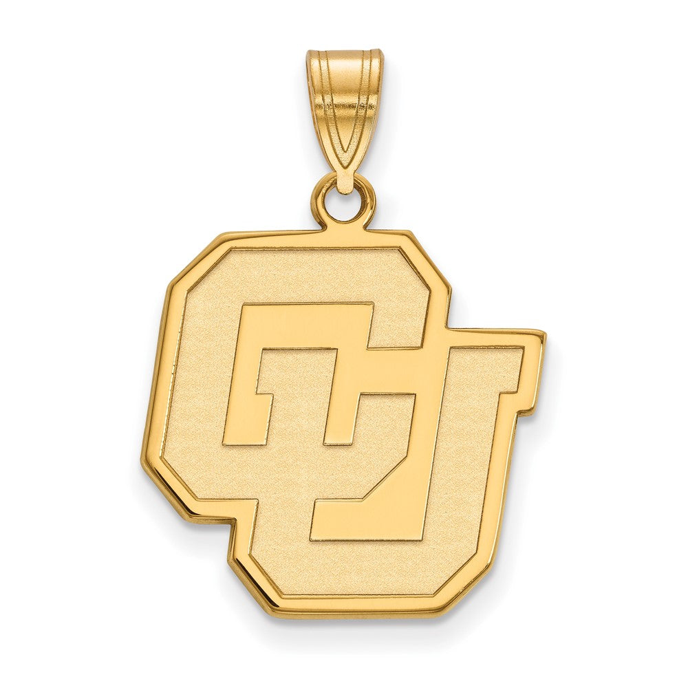 14K Yellow Gold Logoart University Of Colorado C U Large Pendant