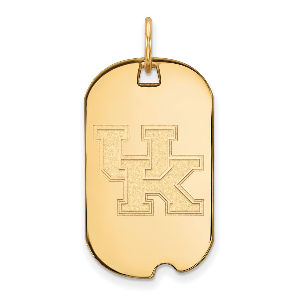Gold Plated Sterling Silver Logoart University Of Kentucky U K Small Dog Tag Pendant