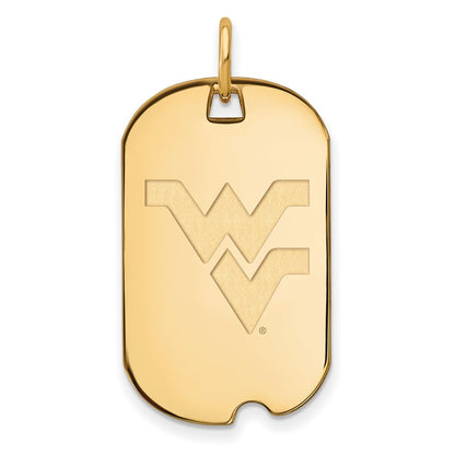 10K Yellow Gold 10Ky Logoart West Virginia University Small Dog Tag