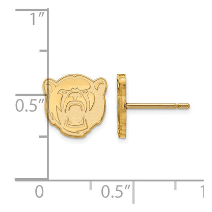 10K Yellow Gold Logoart Baylor University Extra Small Post Earrings