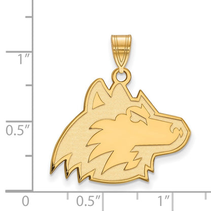 14K Yellow Gold Logoart Northern Illinois University Huskie Large Pendant