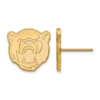 10K Yellow Gold Logoart Baylor University Small Post Earrings