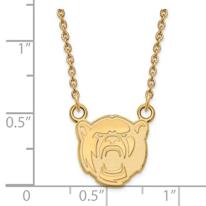 14K Yellow Gold Logoart Baylor University Small Pendant 18 Inch Necklace