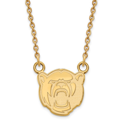 10K Yellow Gold Logoart Baylor University Small Pendant 18 Inch Necklace