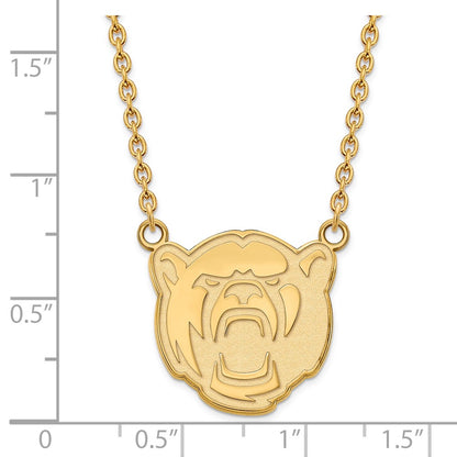14K Yellow Gold Logoart Baylor University Large Pendant 18 Inch Necklace