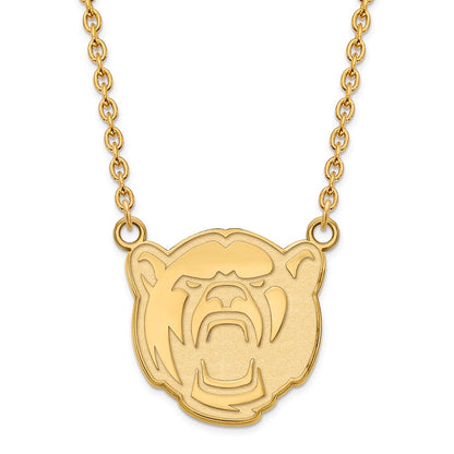 10K Yellow Gold Logoart Baylor University Large Pendant 18 Inch Necklace