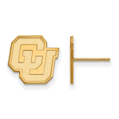 10K Yellow Gold Logoart University Of Colorado C U Small Post Earrings