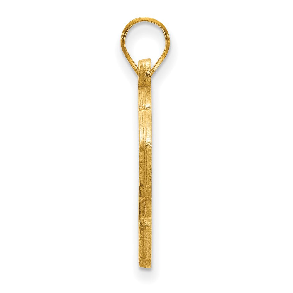 Gold Plated Sterling Silver Logoart Kansas State University Wildcat Large Enameled Pendant