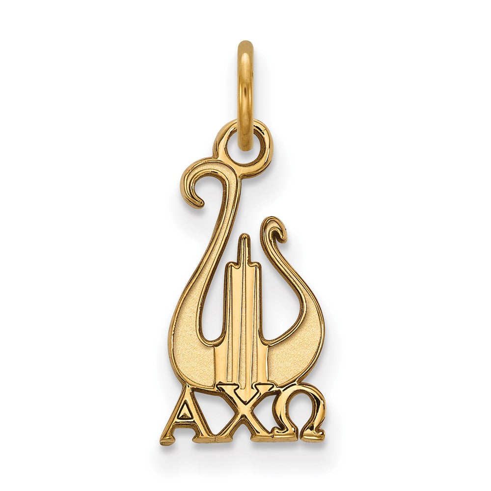 Gold Plated Sterling Silver Logoart Alpha Chi Omega Sorority Symbol Small Pendant