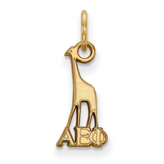 Gold Plated Sterling Silver Logoart Alpha Epsilon Phi Sorority Symbol Extra Small Pendant