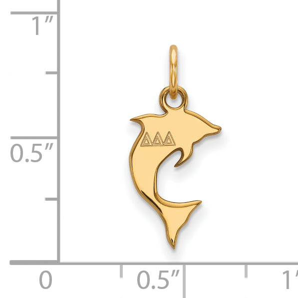 Gold Plated Sterling Silver Logoart Delta Sorority Symbol Extra Small Pendant