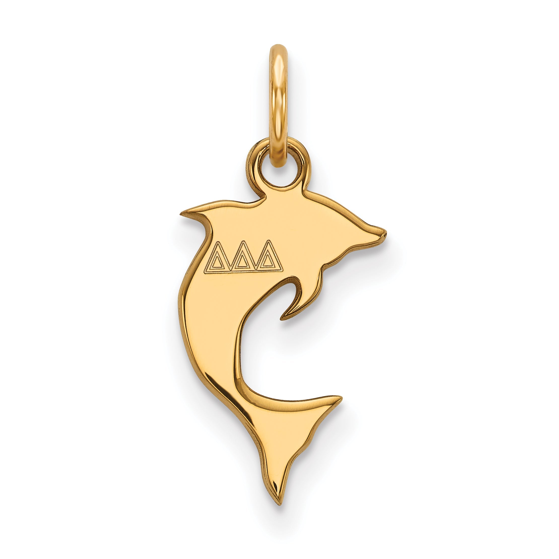 Gold Plated Sterling Silver Logoart Delta Sorority Symbol Extra Small Pendant