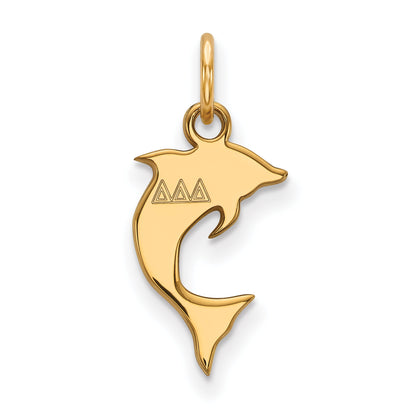 Gold Plated Sterling Silver Logoart Delta Sorority Symbol Extra Small Pendant