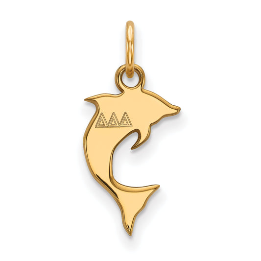 Gold Plated Sterling Silver Logoart Delta Sorority Symbol Extra Small Pendant