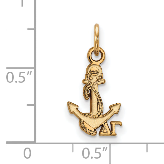 Gold Plated Sterling Silver Logoart Delta Gamma Sorority Symbol Extra Small Pendant