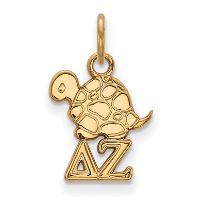 Gold Plated Sterling Silver Logoart Delta Zeta Sorority Symbol Extra Small Pendant
