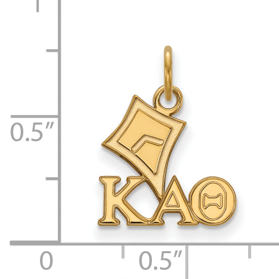 Gold Plated Sterling Silver Logoart Kappa Alpha Theta Sorority Symbol Extra Small Pendant