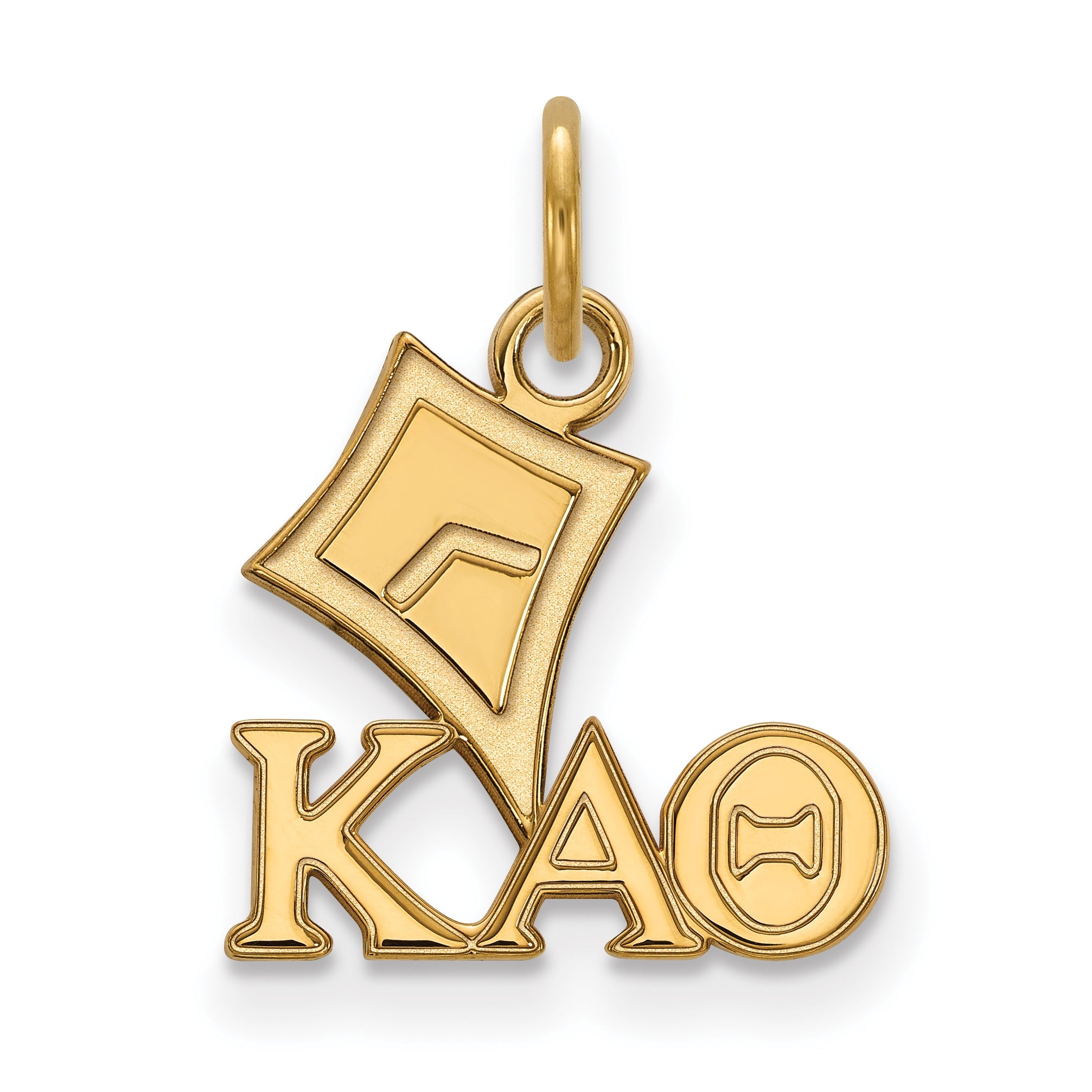 Gold Plated Sterling Silver Logoart Kappa Alpha Theta Sorority Symbol Extra Small Pendant