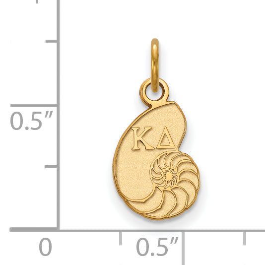 Gold Plated Sterling Silver Logoart Kappa Delta Sorority Symbol Extra Small Pendant