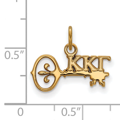 Gold Plated Sterling Silver Logoart Kappa Gamma Sorority Symbol Extra Small Pendant