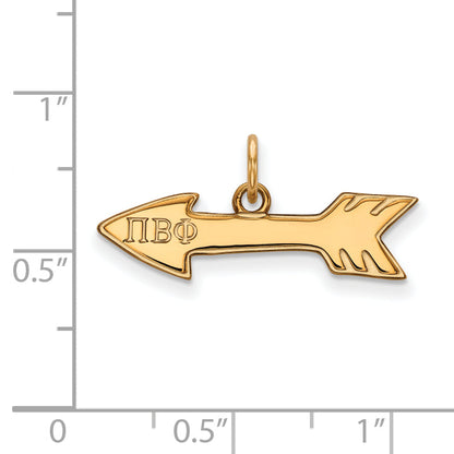 Gold Plated Sterling Silver Logoart Pi Beta Phi Sorority Symbol Extra Small Pendant