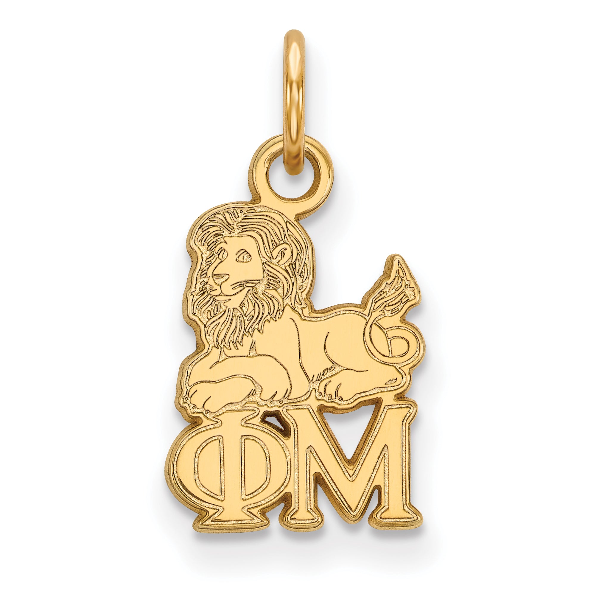 Gold Plated Sterling Silver Logoart Phi Mu Sorority Symbol Extra Small Pendant