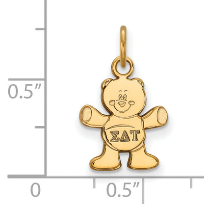 Gold Plated Sterling Silver Logoart Sigma Delta Tau Sorority Symbol Extra Small Pendant
