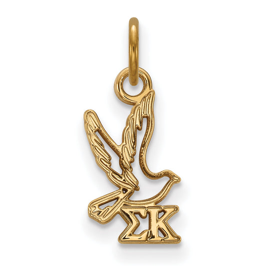 Gold Plated Sterling Silver Logoart Sigma Kappa Sorority Symbol Extra Small Pendant
