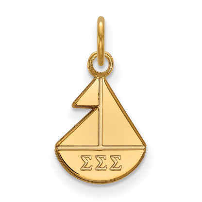 Gold Plated Sterling Silver Logoart Sigma Sorority Symbol Extra Small Pendant