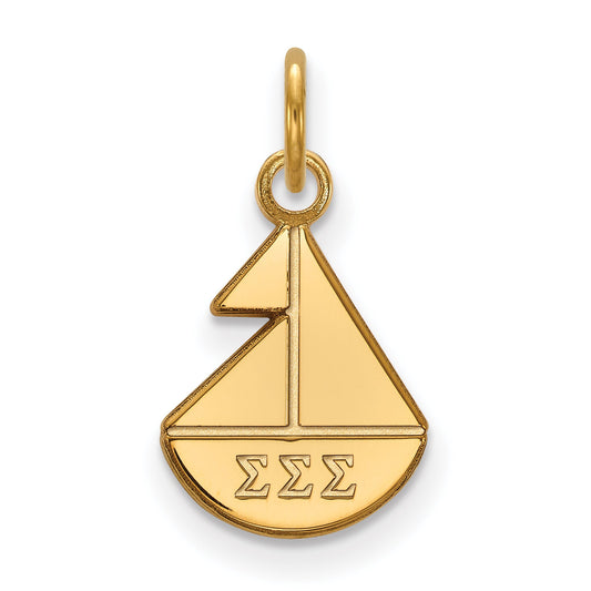 Gold Plated Sterling Silver Logoart Sigma Sorority Symbol Extra Small Pendant