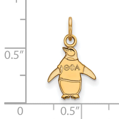 Gold Plated Sterling Silver Logoart Theta Phi Alpha Sorority Symbol Extra Small Pendant