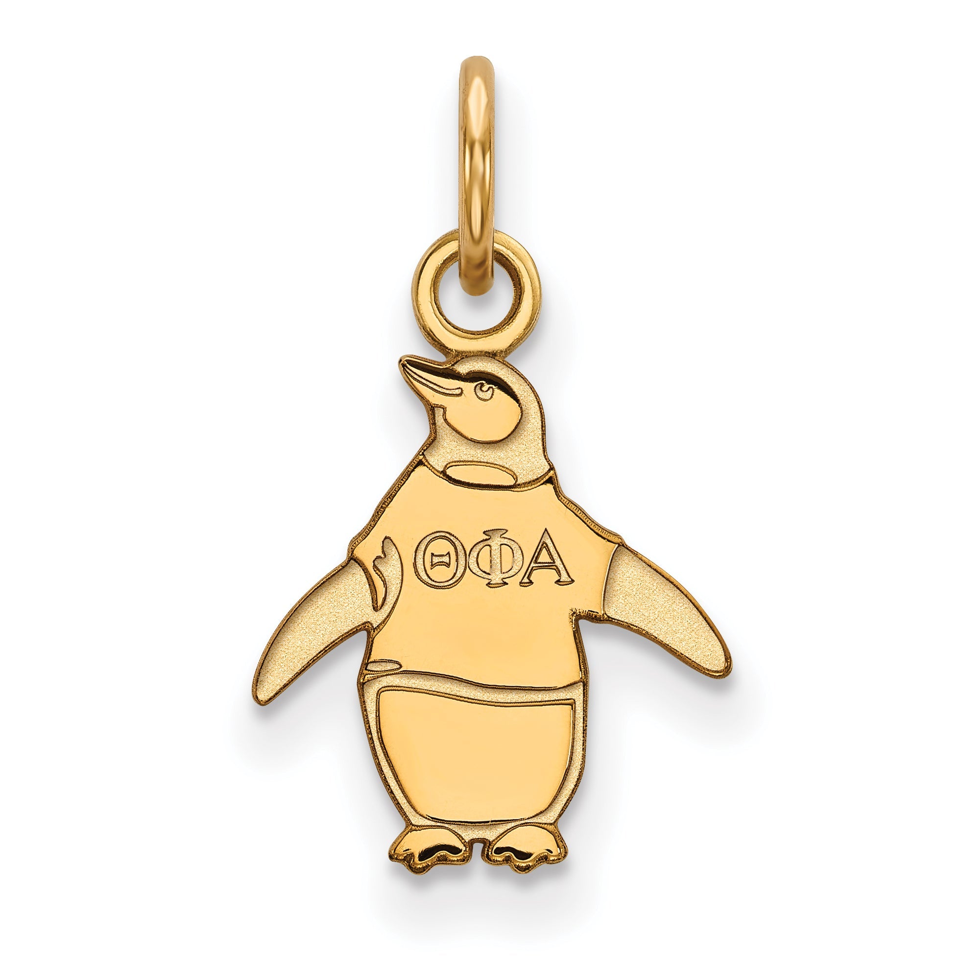 Gold Plated Sterling Silver Logoart Theta Phi Alpha Sorority Symbol Extra Small Pendant