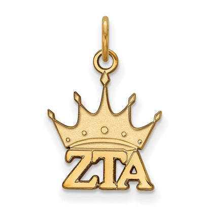 Gold Plated Sterling Silver Logoart Zeta Tau Alpha Sorority Symbol Extra Small Pendant