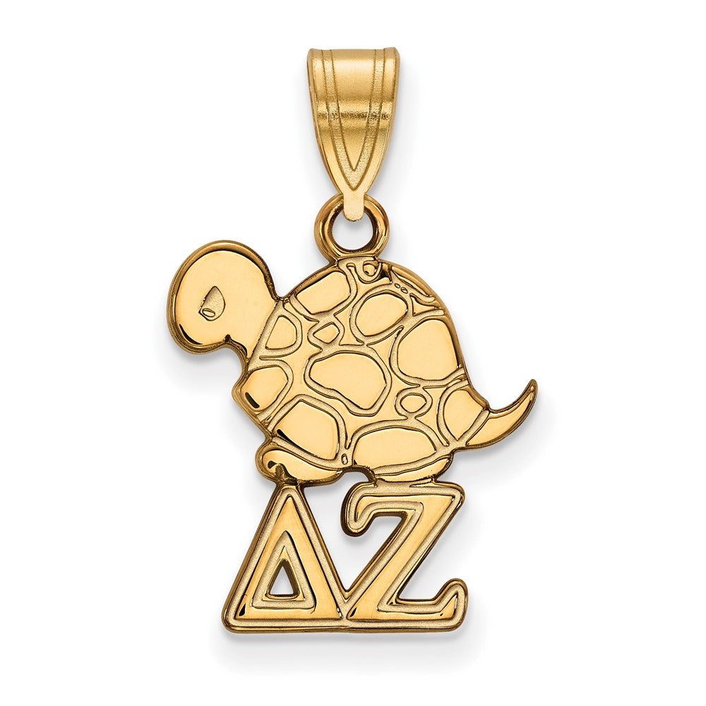 Gold Plated Sterling Silver Logoart Delta Zeta Sorority Symbol Small Pendant