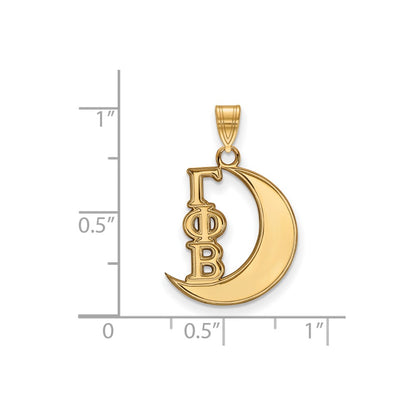 Gold Plated Sterling Silver Logoart Gamma Phi Beta Sorority Symbol Small Pendant