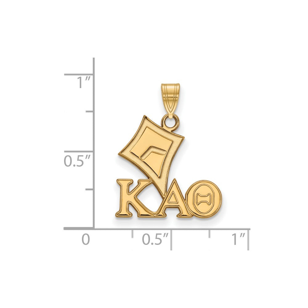 Gold Plated Sterling Silver Logoart Kappa Alpha Theta Sorority Symbol Small Pendant